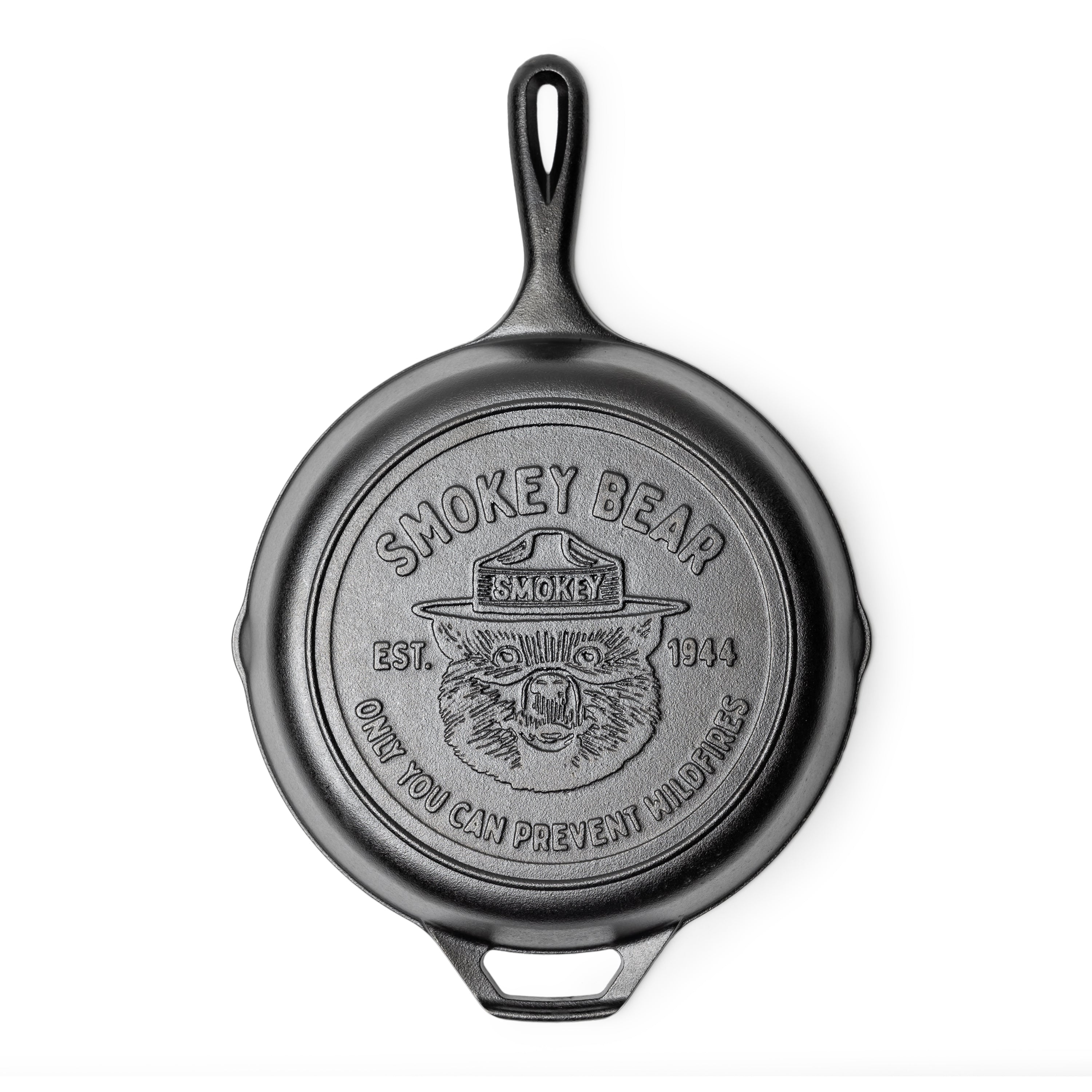 10.25 Inch Seasoned Cast Iron Smokey Bear Skillet
