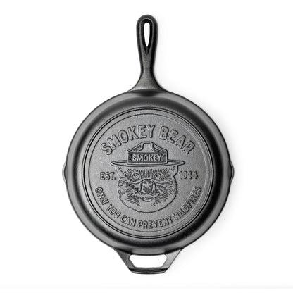 10.25 Inch Seasoned Cast Iron Smokey Bear Skillet
