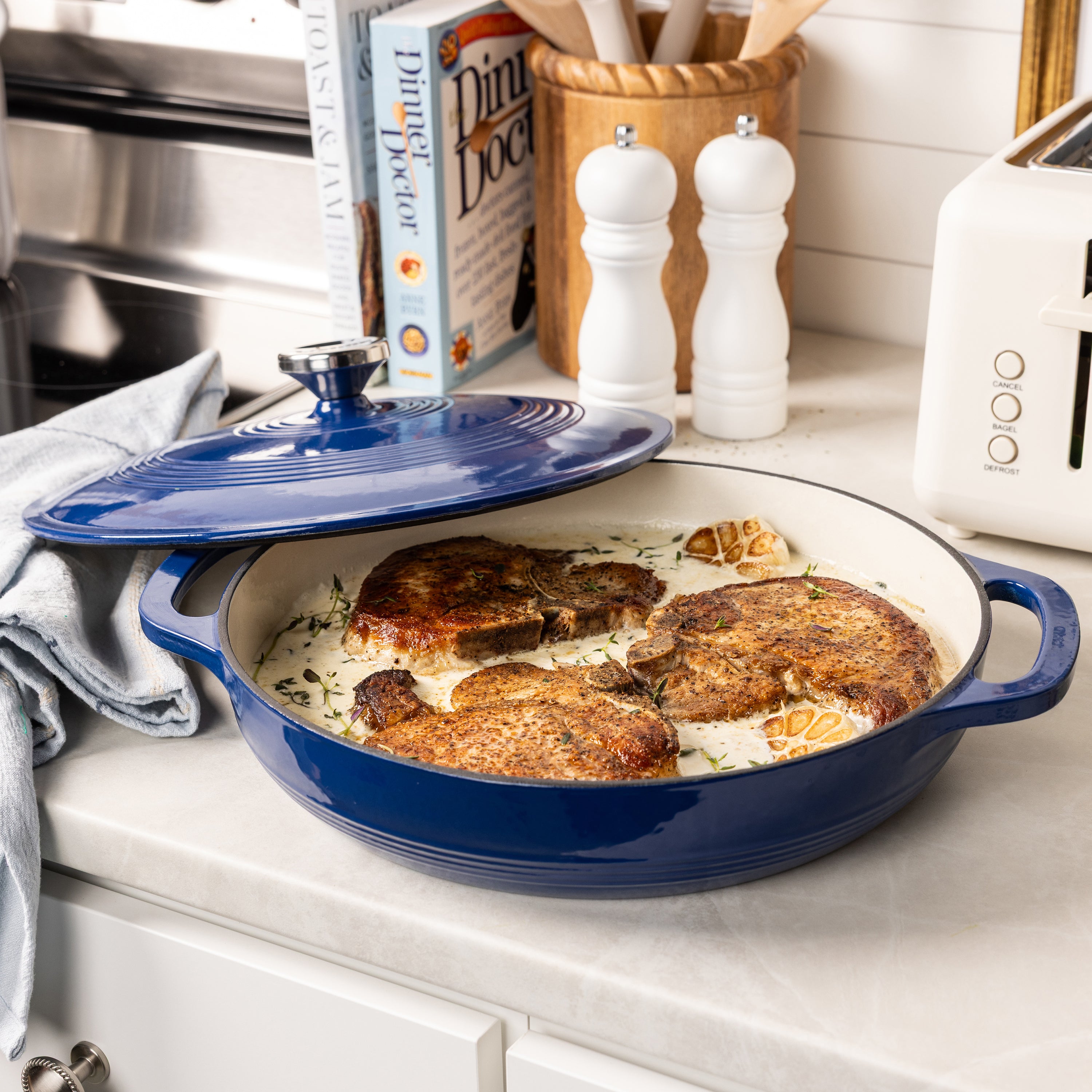 Enameled Cast Iron Casserole Dish - 3.6 Quart | Lodge Cast Iron