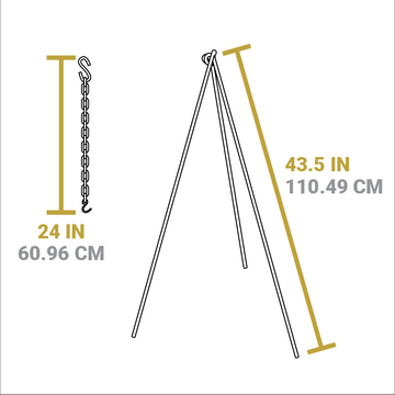 Camp Tripod for Dutch Oven - 2 Pack | Lodge Cast Iron