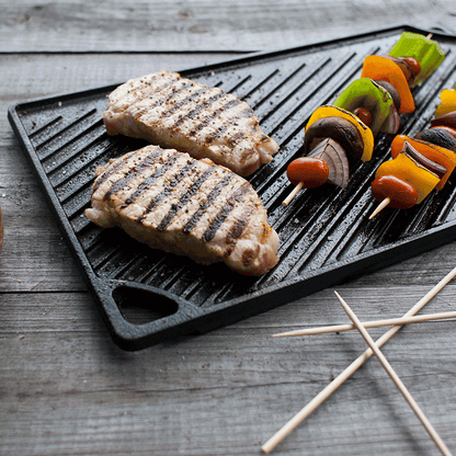 16.75 x 9.5 Inch Double Play Reversible Grill/Griddle 16.75 x 9.5 Inch Double Play Reversible Grill/Griddle
