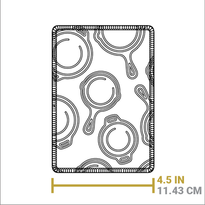 Dimensional drawing of product. Width is 4.5 inches.