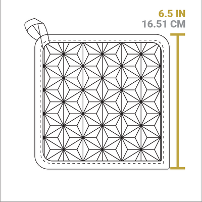 Dimensional drawing of product. Length is 6.5 inches.