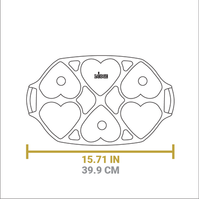 Dimensional drawing of product. Full length of pan is 15.71 inches.