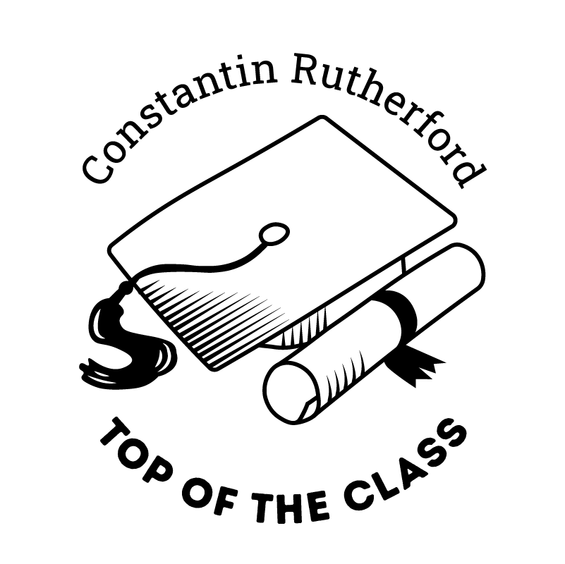 Personalized graduation skillet featuring an engraved graduation cap and diploma centered on the skillet with two editable text fields on the top and bottom arc.