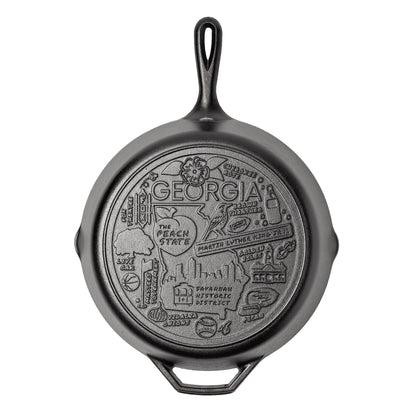 American Road Trip: 12 Inch Seasoned Cast Iron Skillet, Georgia