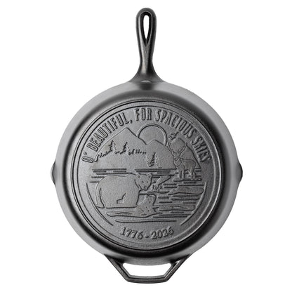 Lodge 12 Inch Seasoned Cast Iron Skillet, Spacious Skies