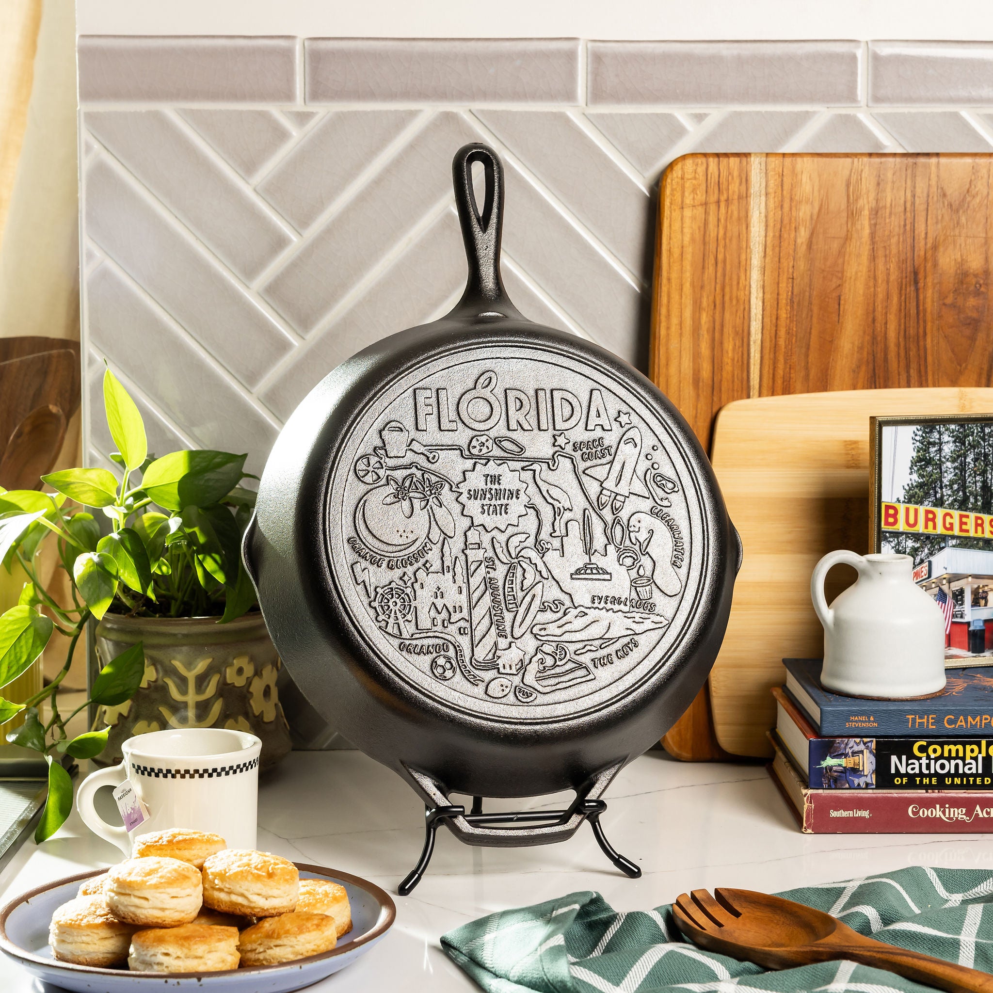 American Road Trip: 12 Inch Seasoned Cast Iron Skillet, Florida