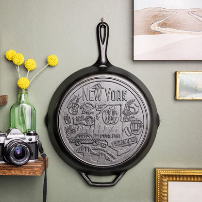 American Road Trip: 12 Inch Seasoned Cast Iron Skillet, New York