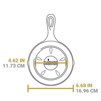 Dimensional drawing of product.  Total width is 6.68 inches.