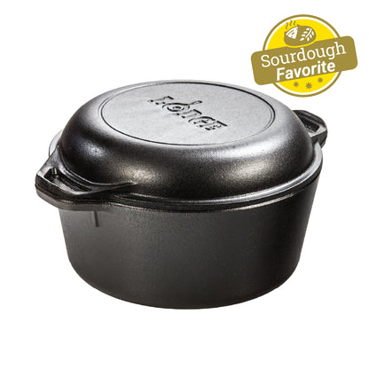 5 Quart Cast Iron Double Dutch Oven