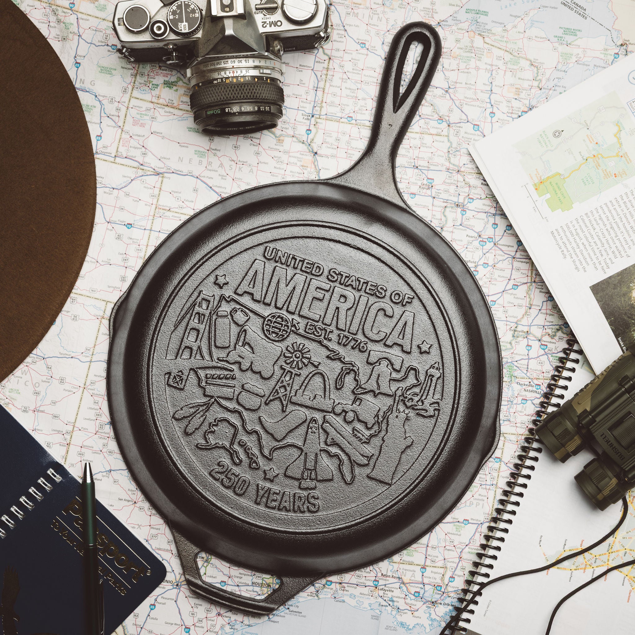 Lodge 10.25 Inch USA Icons Skillet | Shop Online | Lodge Cast Iron