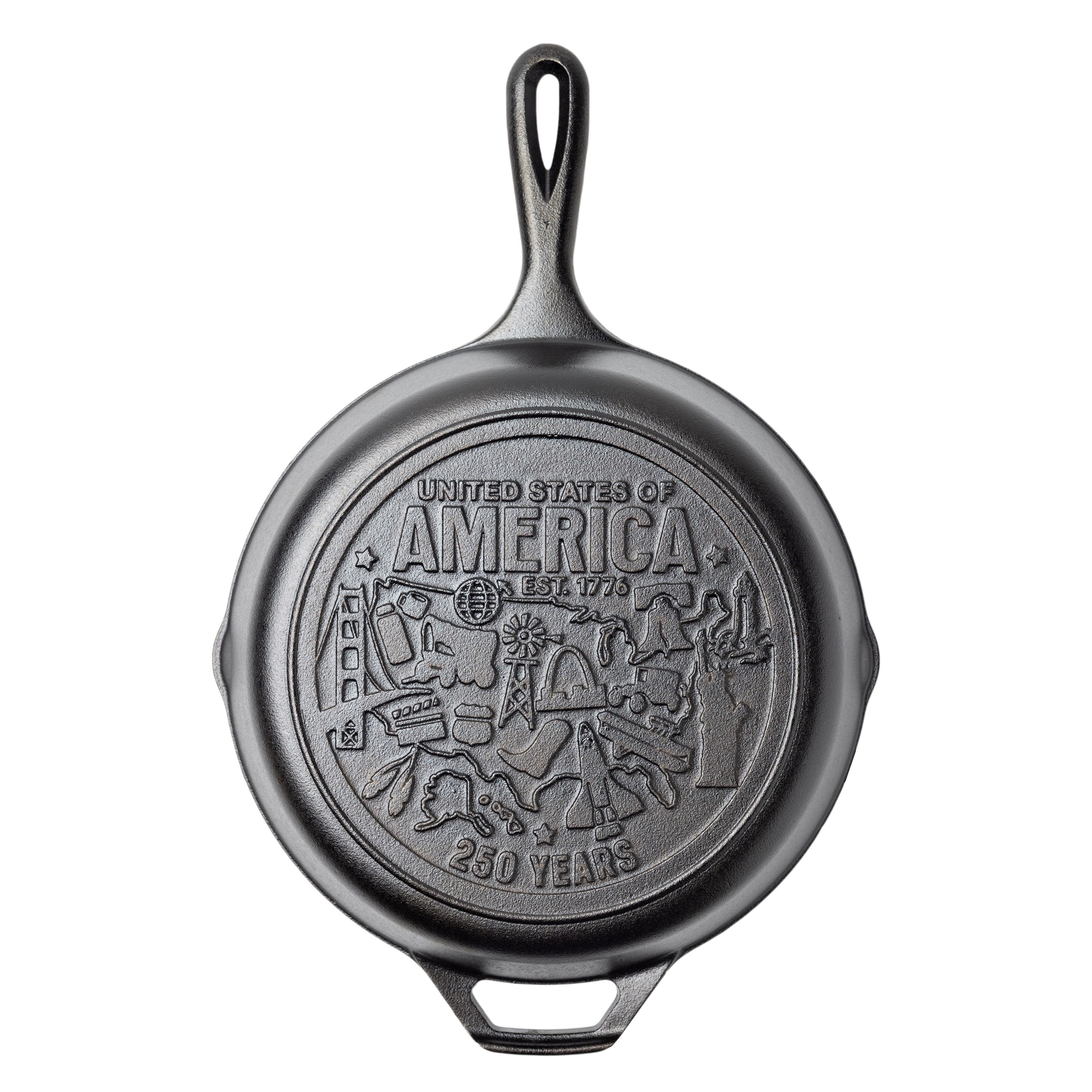 Lodge 10.25 Inch Seasoned Cast Iron Skillet, USA Icons