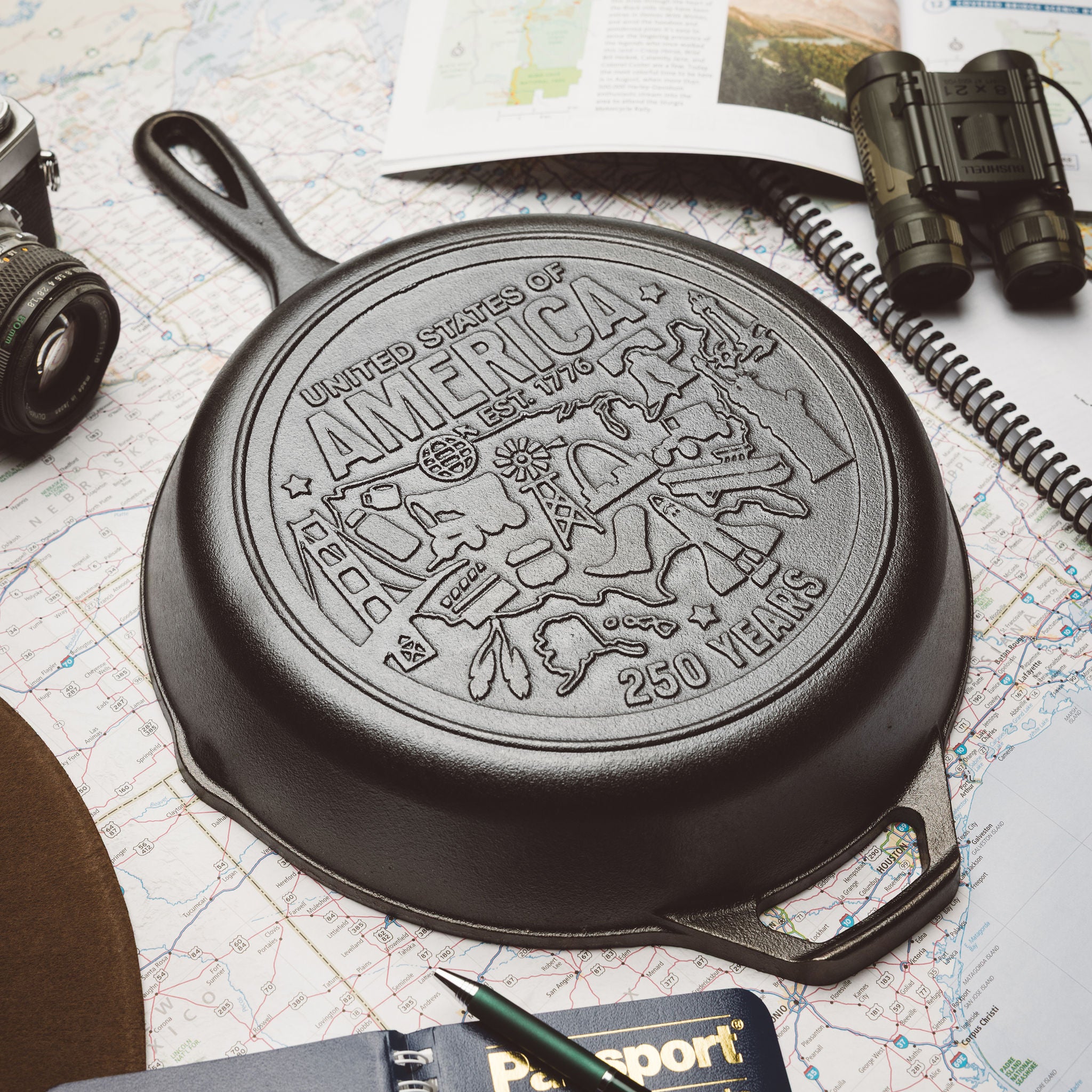 Lodge 10.25 Inch USA Icons Skillet | Shop Online | Lodge Cast Iron