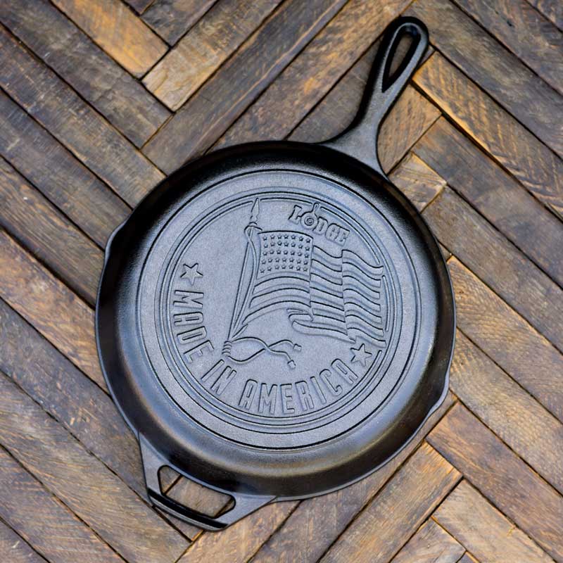 10.25 Inch Seasoned American Flag Skillet