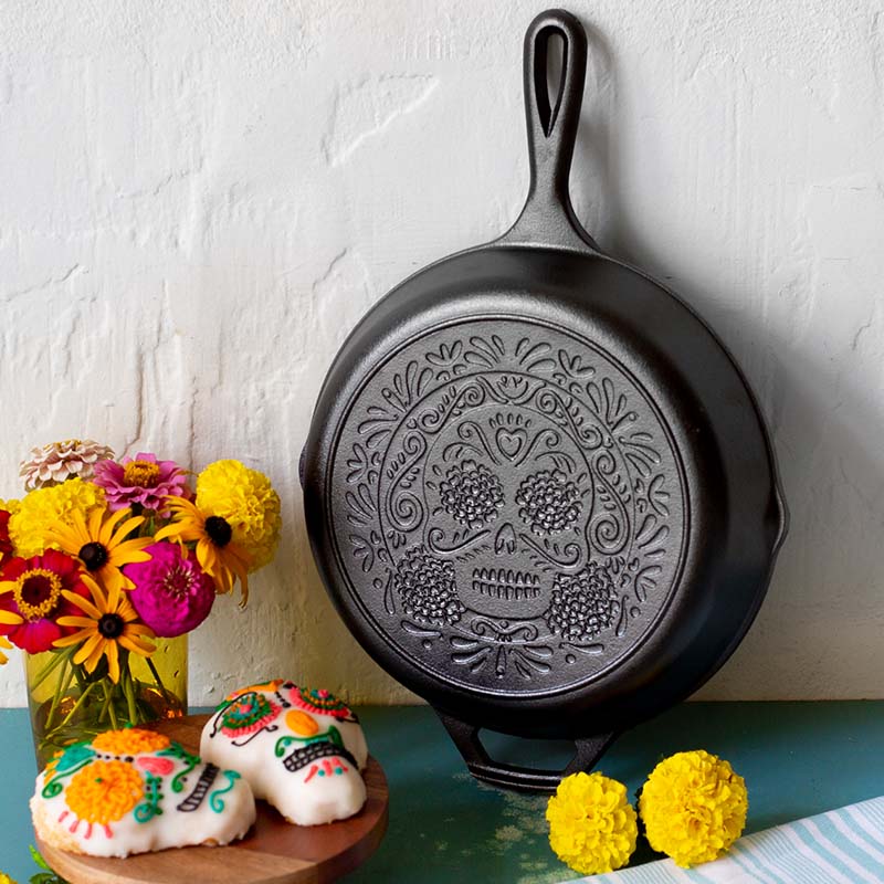 10.25 Inch Seasoned Sugar Skull Skillet