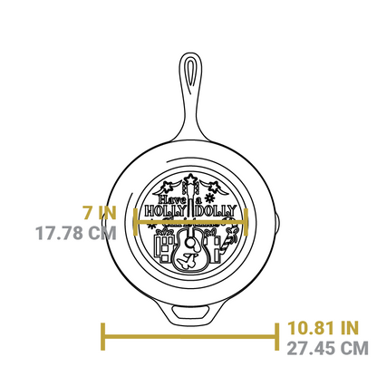 10 Inch Chef Collection Dolly Parton Skillet, Have a Holly Dolly Christmas