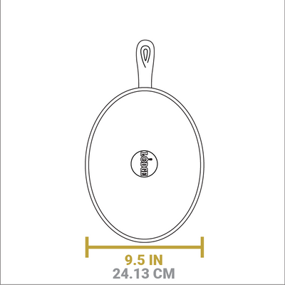 Dimensional drawing of product. Width of underliner is 9.5 inches.
