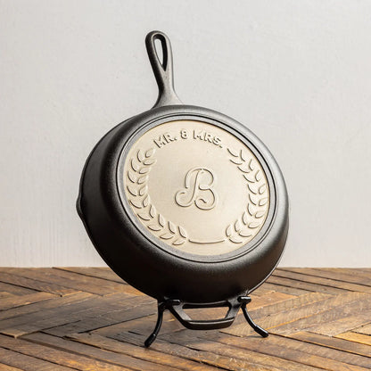 Custom Engraved Monogram Skillet