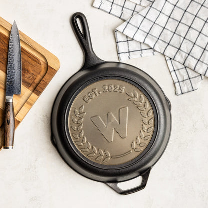 Custom Engraved Monogram Skillet
