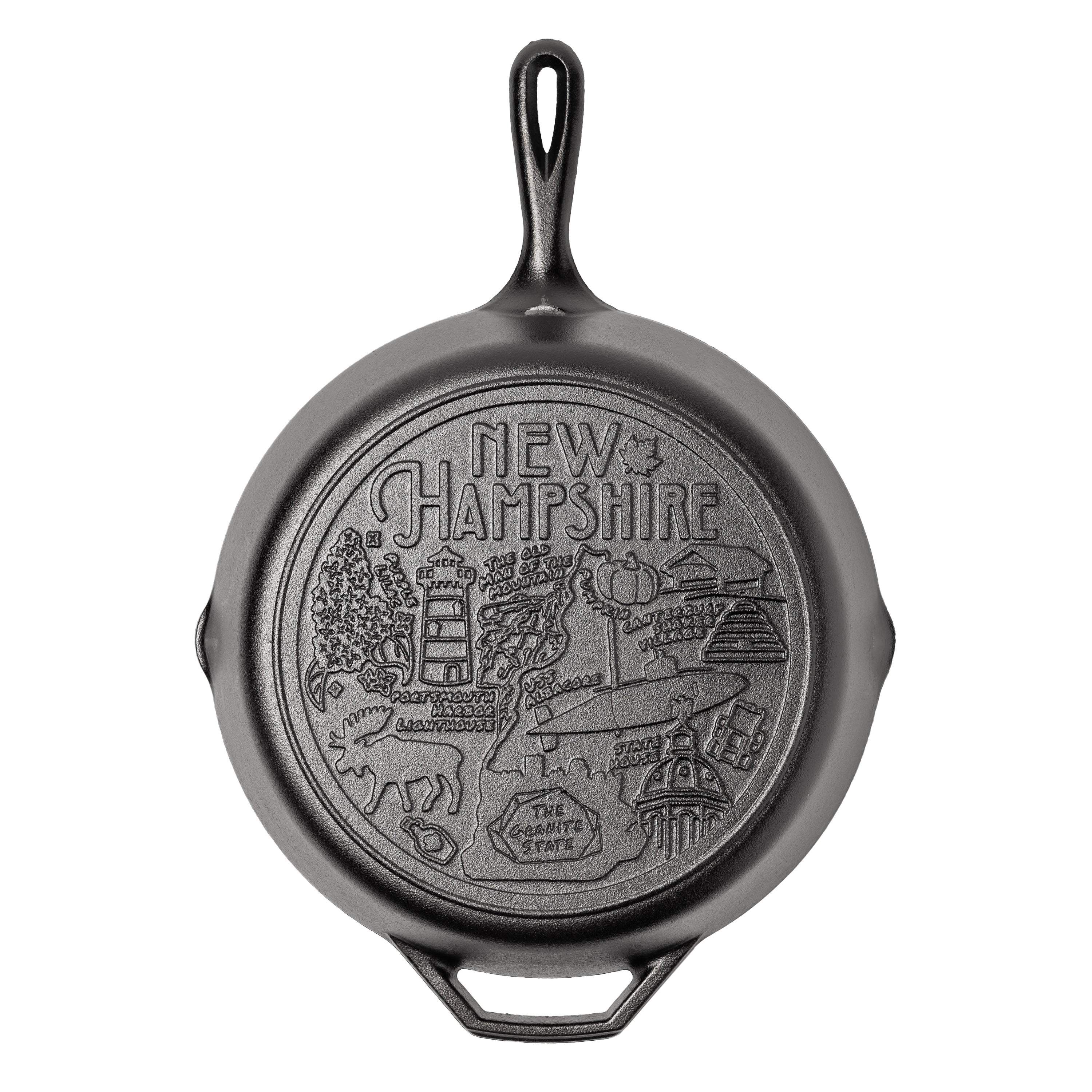 American Road Trip: 12 Inch Seasoned Cast Iron Skillet, New Hampshire