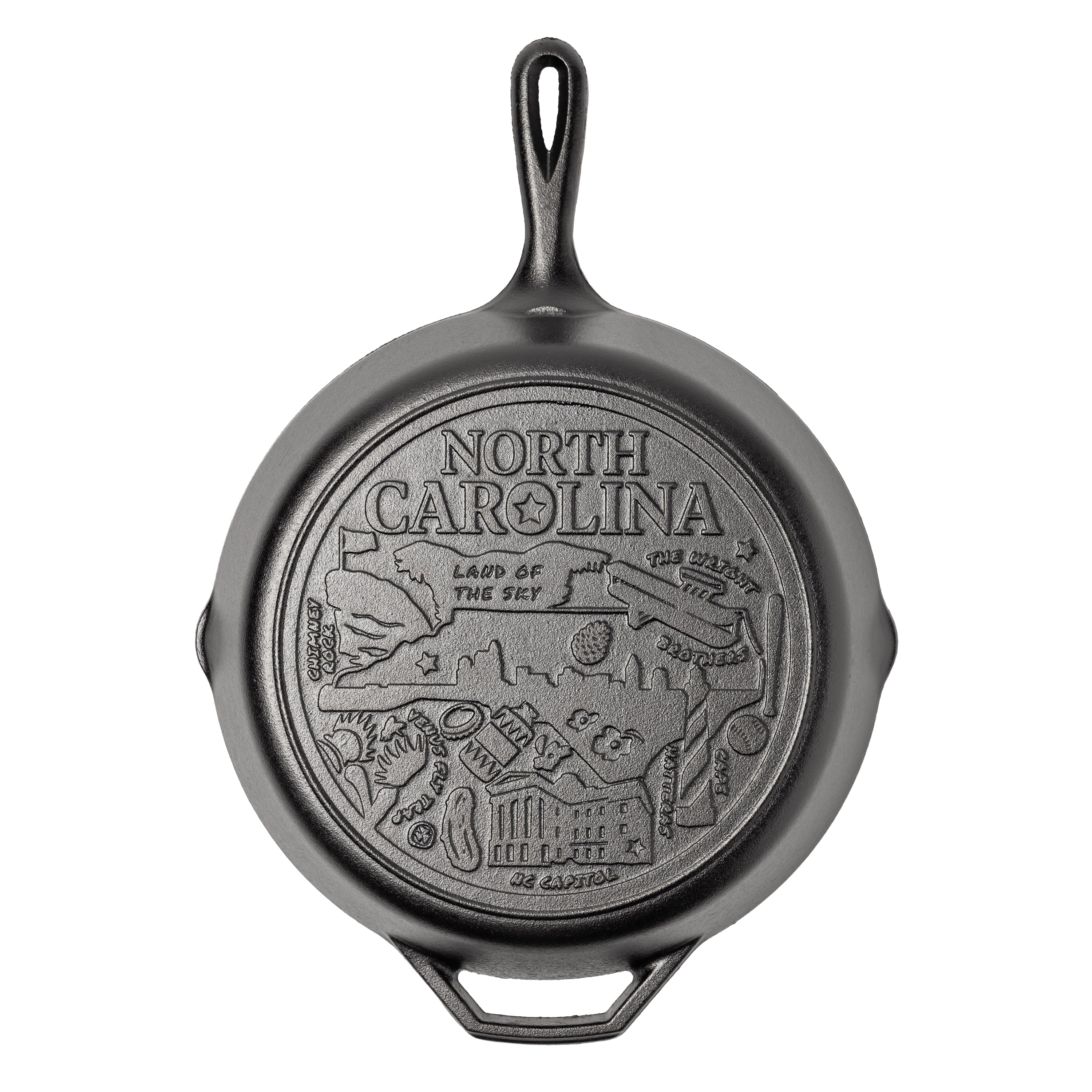 American Road Trip: 12 Inch Seasoned Cast Iron Skillet, North Carolina