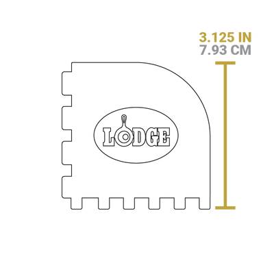 Dimensional drawing of product. Length is 3.125 inches.