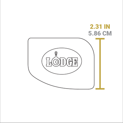 Dimensional drawing of product.  Length is 2.31 inches.