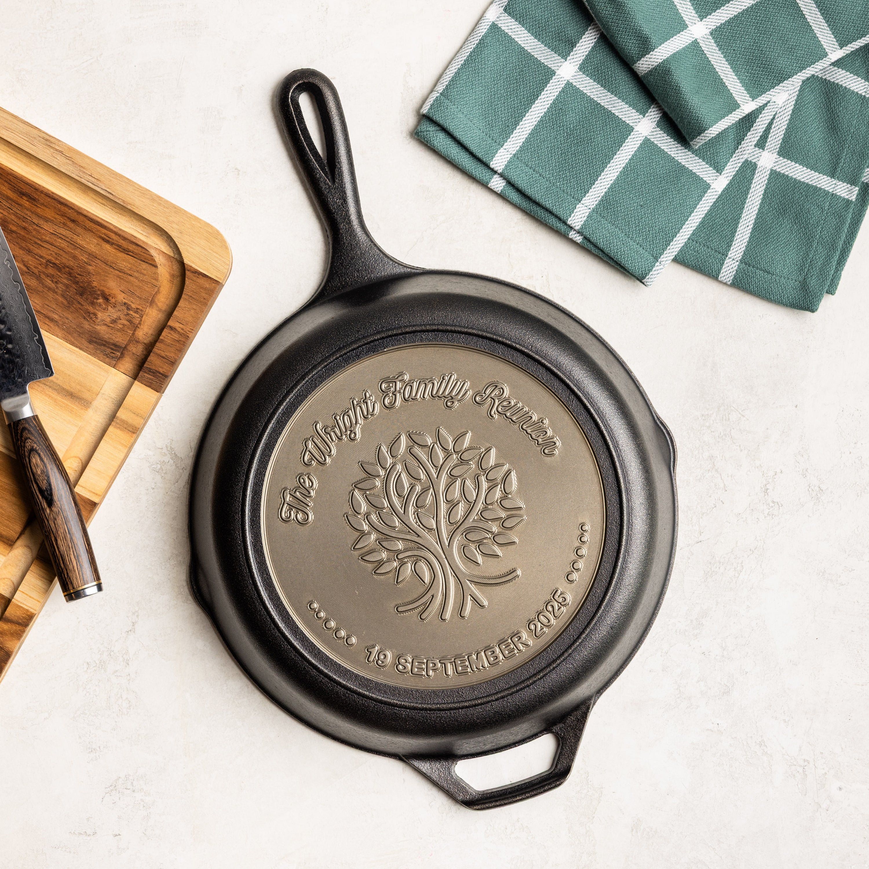 Custom Engraved Tree Skillet