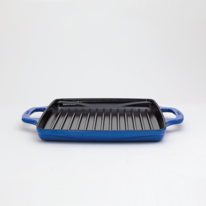 USA Enamel 11 Inch Enameled Cast Iron Grill Pan