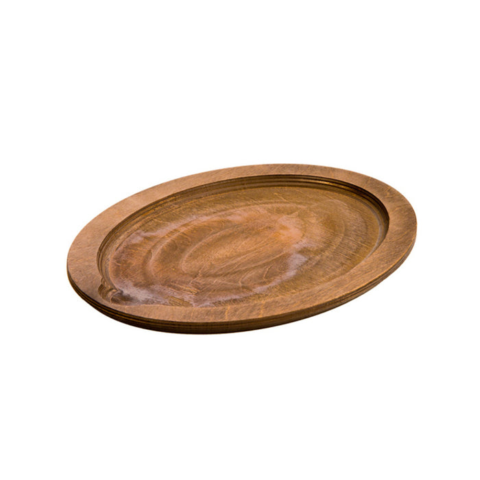 13.25 Inch Jumbo Oval Walnut Wood Underliner | Lodge Cast Iron