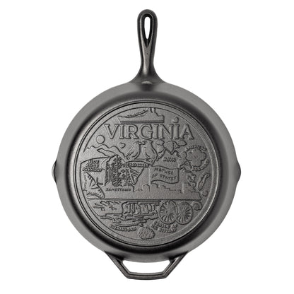 American Road Trip: 12 Inch Seasoned Cast Iron Skillet, Virginia