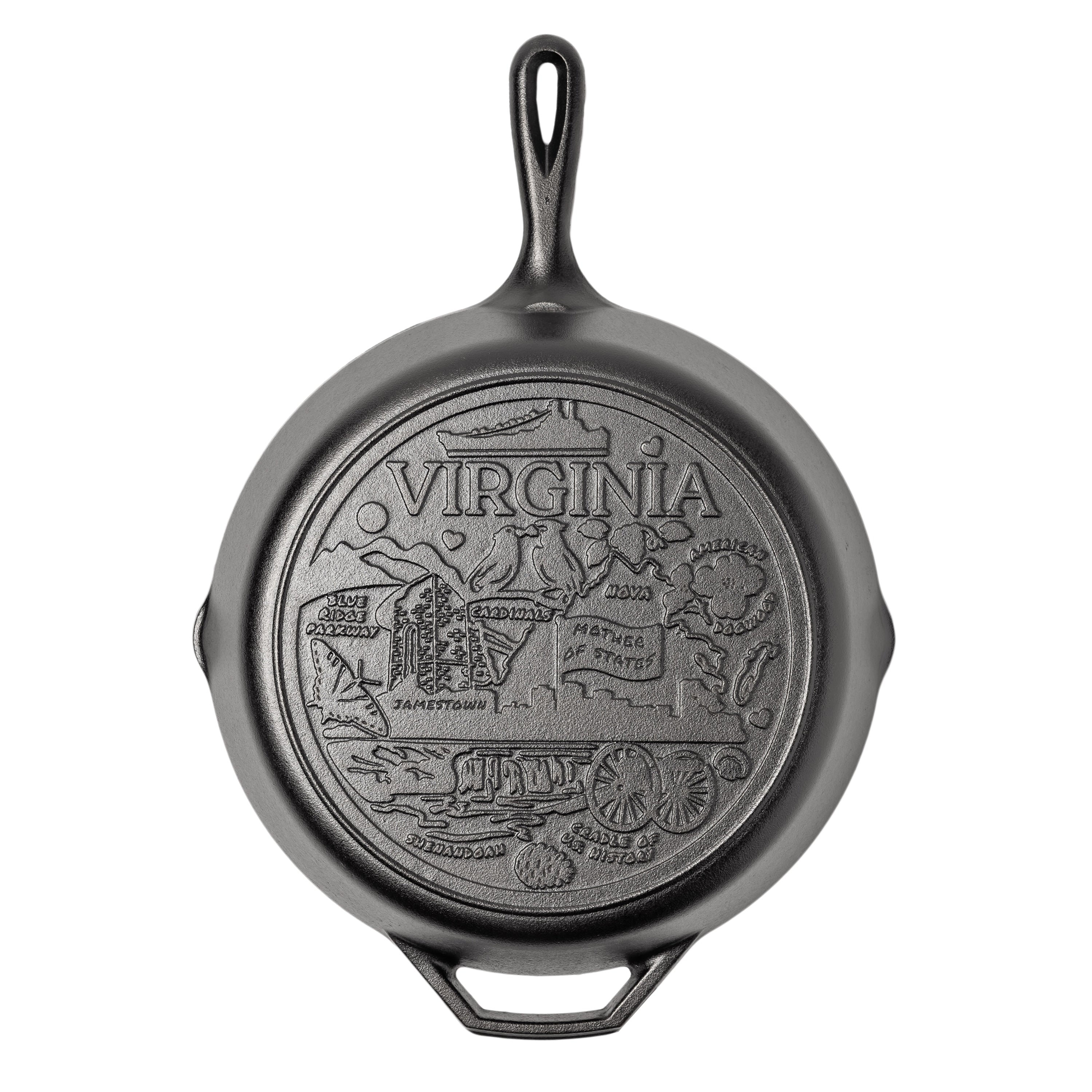 American Road Trip: 12 Inch Seasoned Cast Iron Skillet, Virginia
