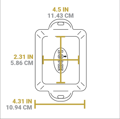 Heat-Treated Rectangular Cast Iron Mini Server 