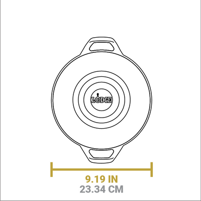 Dimensional drawing of product. Length is 9.19 inches.