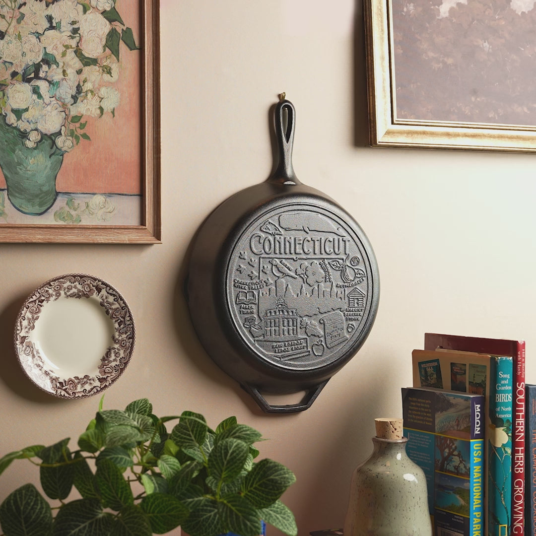 American Road Trip: 12 Inch Seasoned Cast Iron Skillet, Connecticut