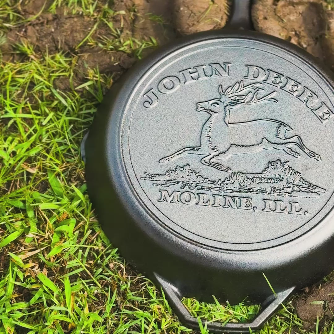 12 Inch Seasoned Cast Iron Skillet, John Deere Hometown