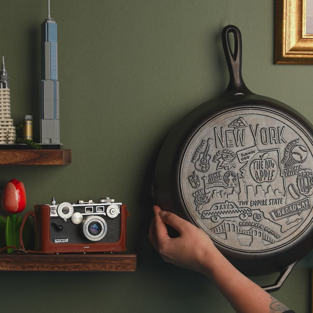 American Road Trip: 12 Inch Seasoned Cast Iron Skillet, New York