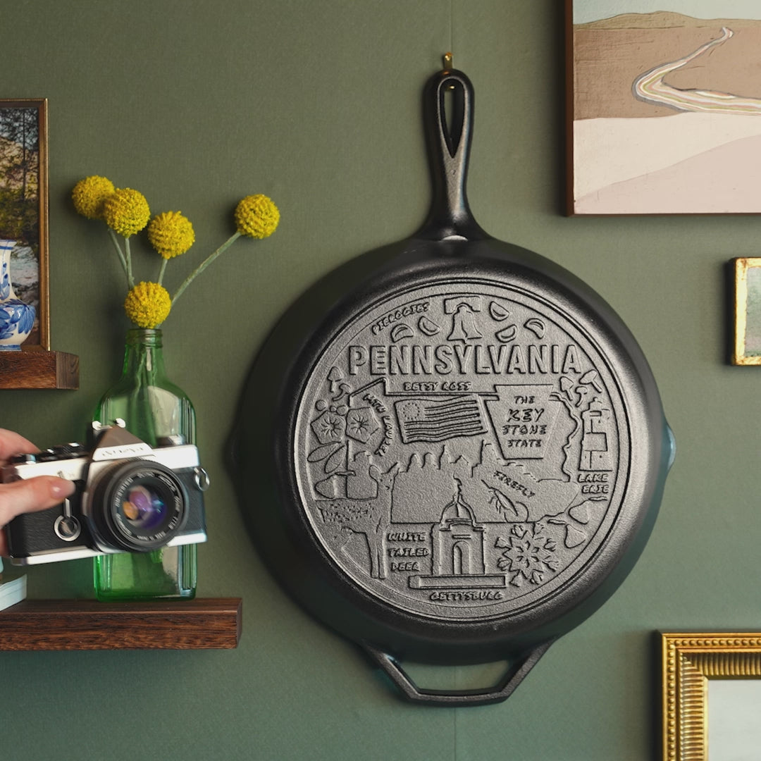 American Road Trip: 12 Inch Seasoned Cast Iron Skillet, Pennsylvania