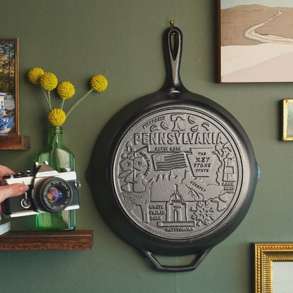 American Road Trip: 12 Inch Seasoned Cast Iron Skillet, Pennsylvania
