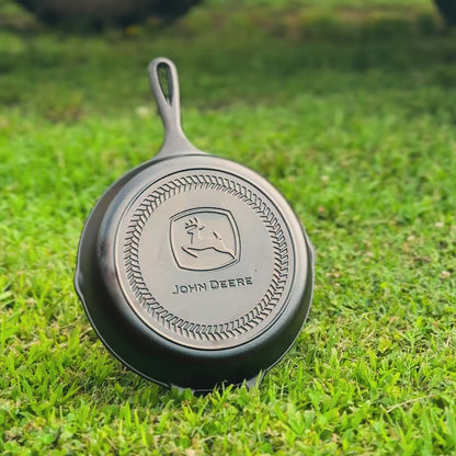 10.25 Inch Seasoned Cast Iron Skillet, John Deere Logo