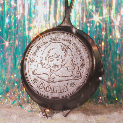 10.25 Inch Dolly Parton Skillet, Deck The Halls