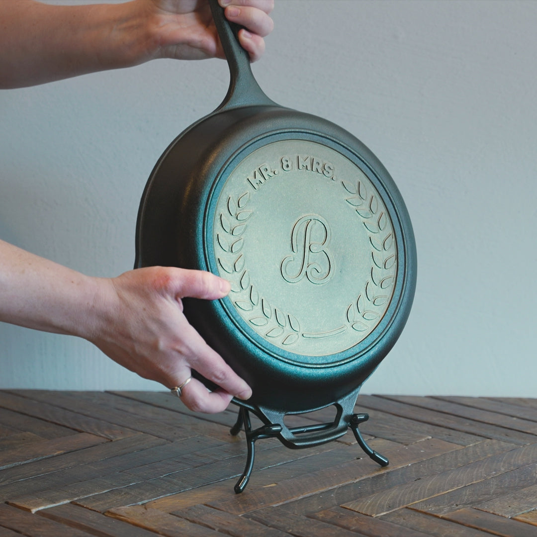 Custom Engraved Monogram Skillet