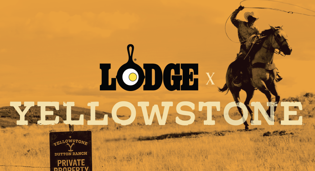 Lodge Yellowstone 17 Inch Seasoned Cast Iron Bull Dual Handle Skillet