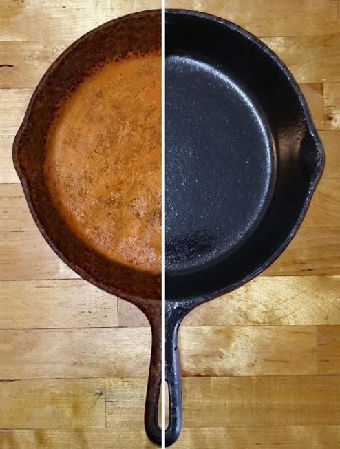 Как восстановить и приправить ржавую чугунную сковороду » вики полезно Лодж Чугун