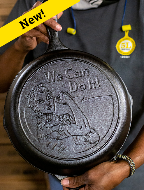 We Can Do It 10.25 Inch Cast Iron Rosie the Riveter Skillet | Lodge Cast  Iron