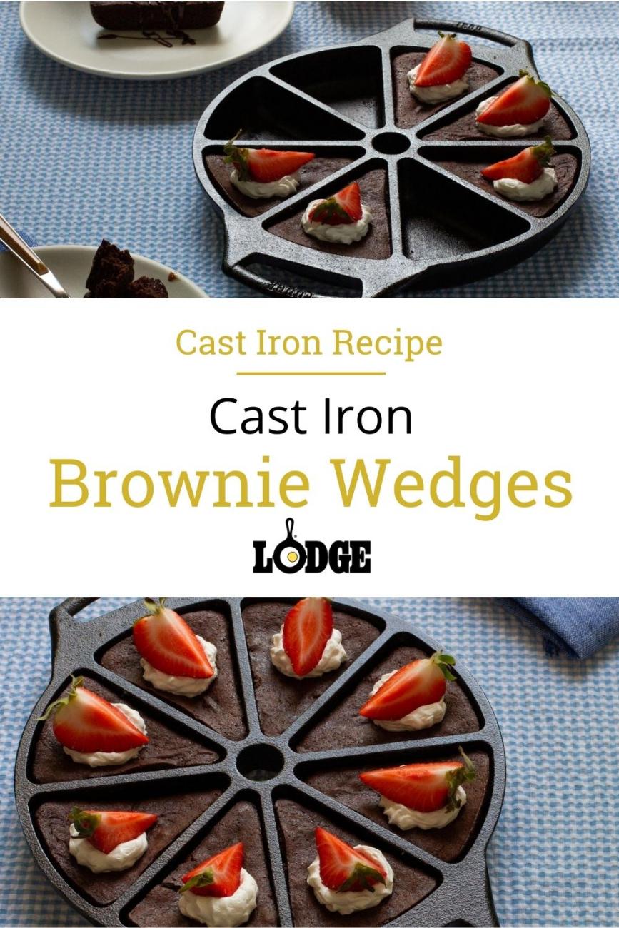 Brownies in a WagnerWare and a Lodge wedge pan. What's so great