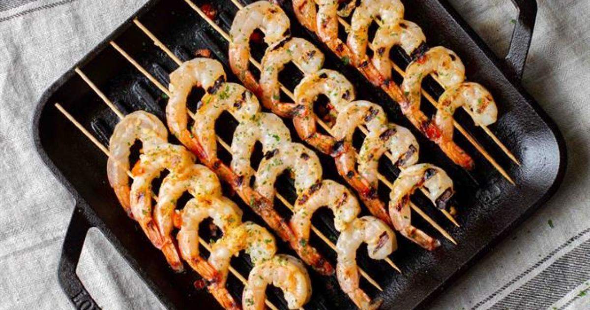 Cast Iron Shrimp Grill Pan