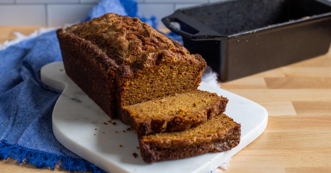 RECIPE  Pumpkin and Chocolate Sourdough Loaf baked in Lodge Cast