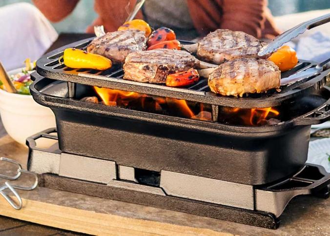 Introducing the New Cast Iron Kickoff Grill